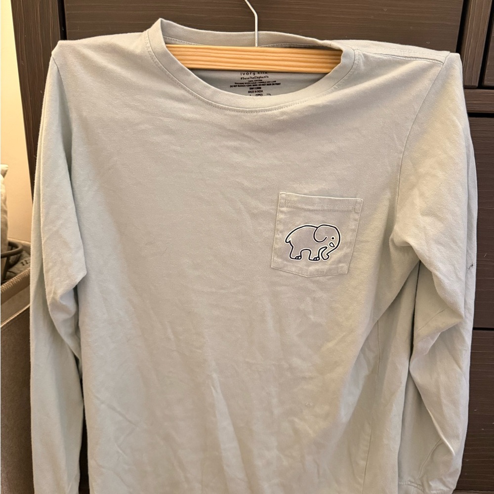 Ivory Ella Gray Shirt with Elephant Design